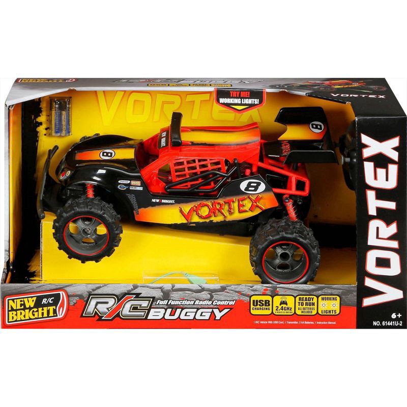 slide 4 of 12, New Bright RC Black Vortex Buggy - 1:14 Scale, 1 ct
