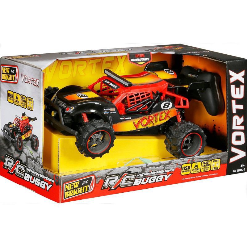 slide 12 of 12, New Bright RC Black Vortex Buggy - 1:14 Scale, 1 ct