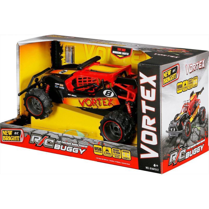 slide 3 of 12, New Bright RC Black Vortex Buggy - 1:14 Scale, 1 ct