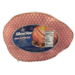Silver Star Half Ham, Lower Salt, Semi Boneless