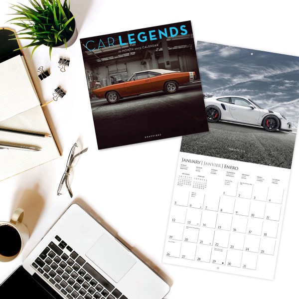 slide 4 of 5, 2025 Graphique Hobbies Monthly Wall Calendar, 12"" X 12"", Car, January 2025 To December 2025, Cy866, 1 ct