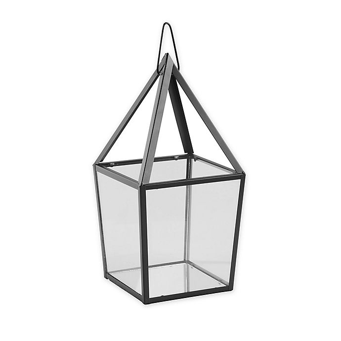 slide 1 of 1, Home Essentials Decorative Metal Lantern - Black, 12 in