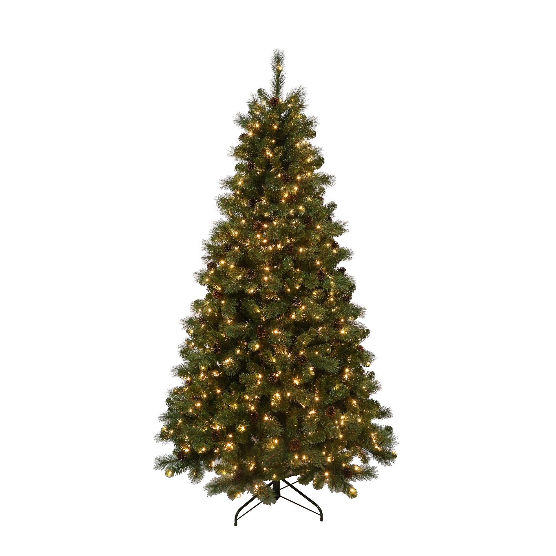 slide 5 of 5, 7.5ft. Pre-Lit Wimberley Pine Realistic Artificial Christmas Tree, Warm White Mini Led Lights By Ashland, 7.5 ft
