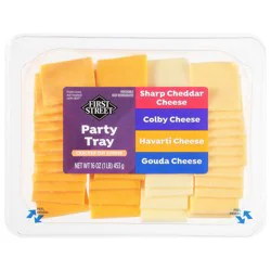 First Street Sliced Cheese Party Tray