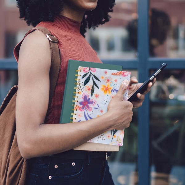 slide 8 of 9, 2025 Cambridge Ettavee Weekly/Monthly Planner, 5-1/2"" X 8-1/2"", Layered Floral, January To December, 1 ct