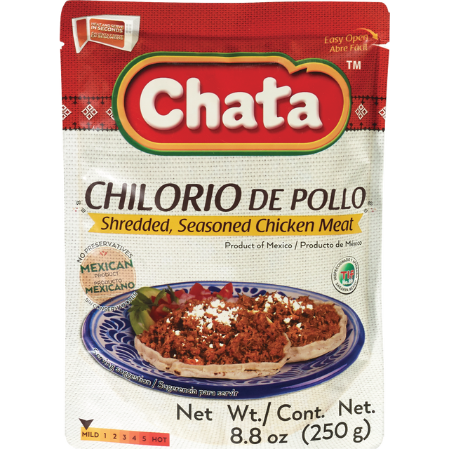 slide 1 of 1, Chata Chilorio Chicken Pouch, 8.8 oz