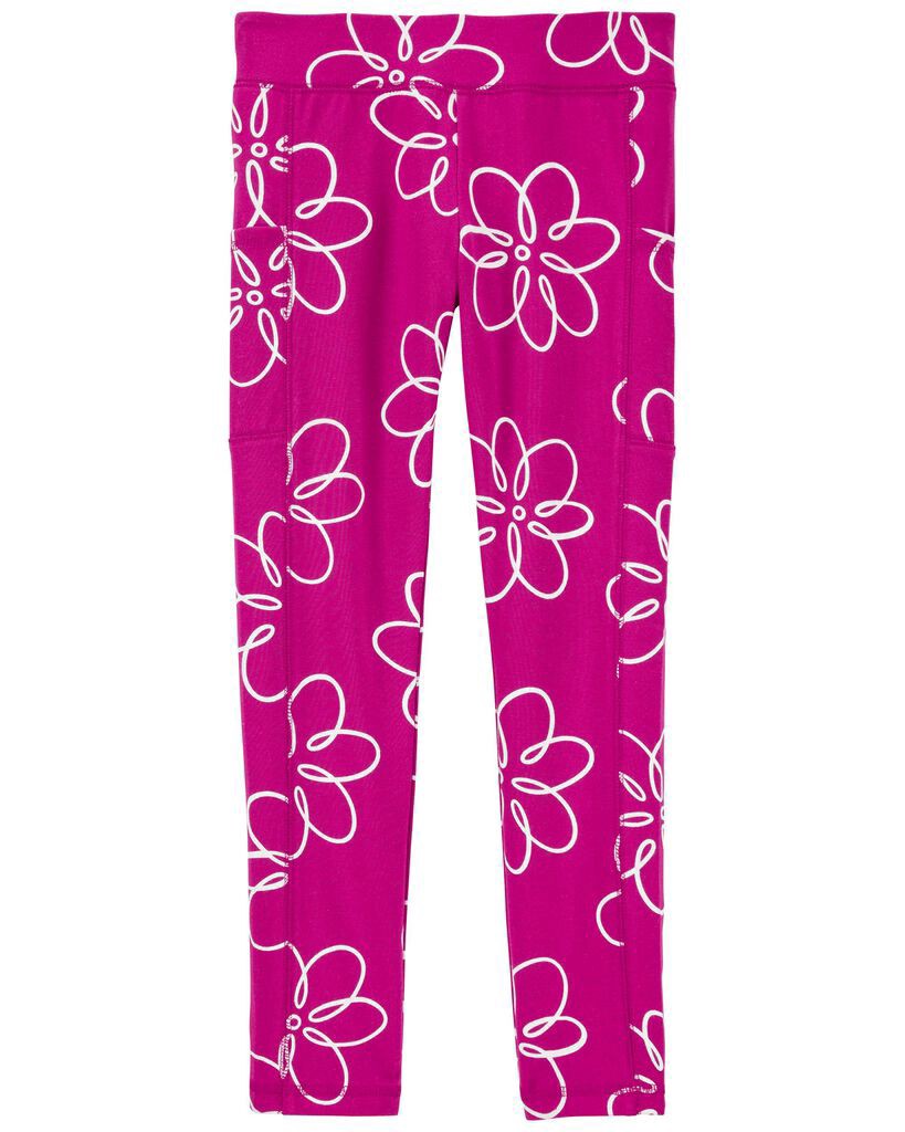 slide 4 of 4, Carter's Kid Floral Leggings Pink 8, 1 ct