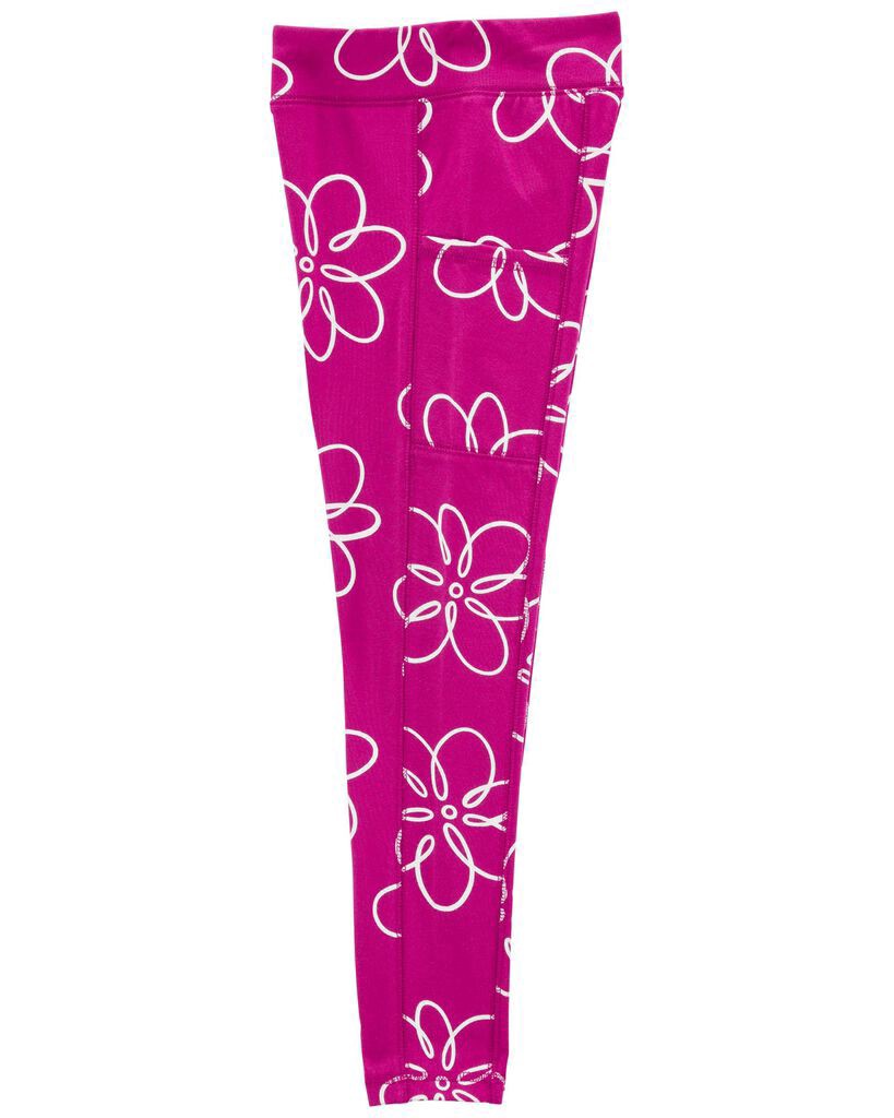 slide 2 of 4, Carter's Kid Floral Leggings Pink 8, 1 ct