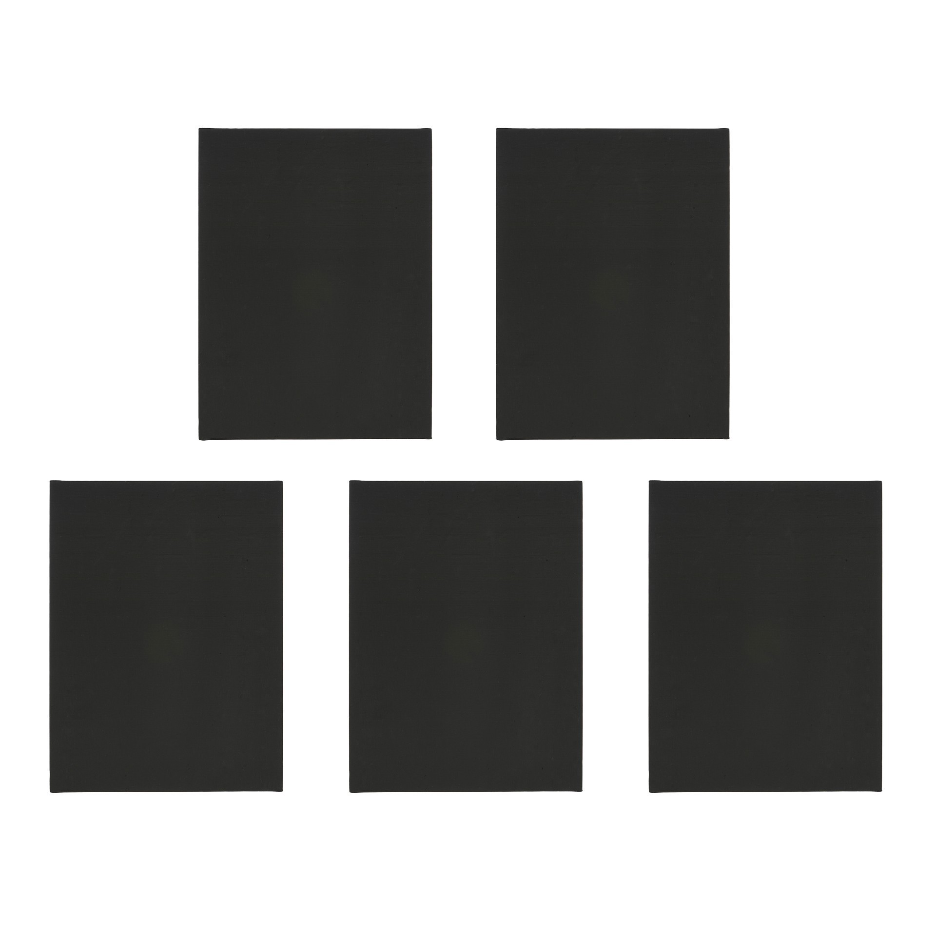 slide 2 of 4, 5 Pack 9" X 12" Black Canvas Panels By Creatology, 9 in x 12 in