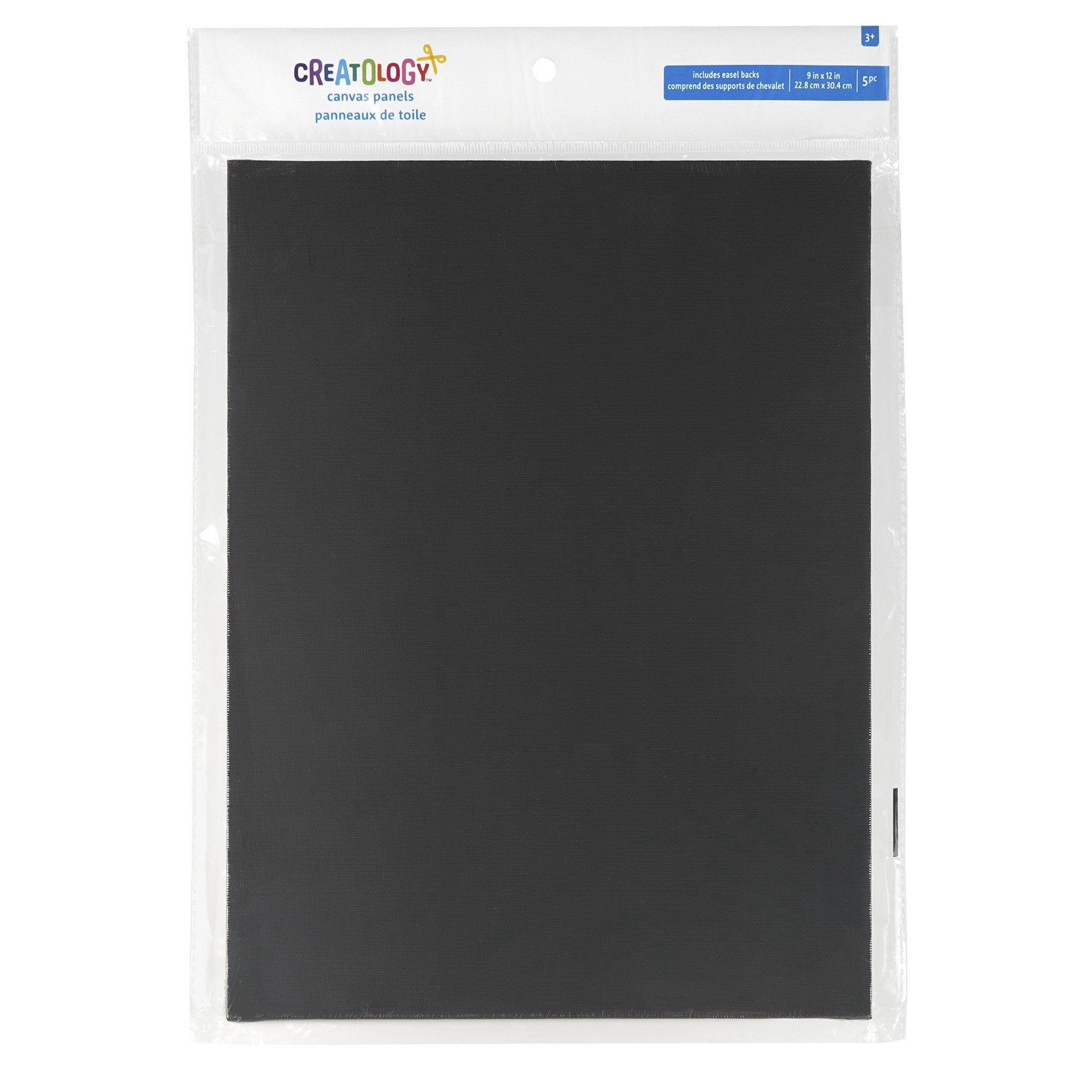 slide 3 of 4, 5 Pack 9" X 12" Black Canvas Panels By Creatology, 9 in x 12 in