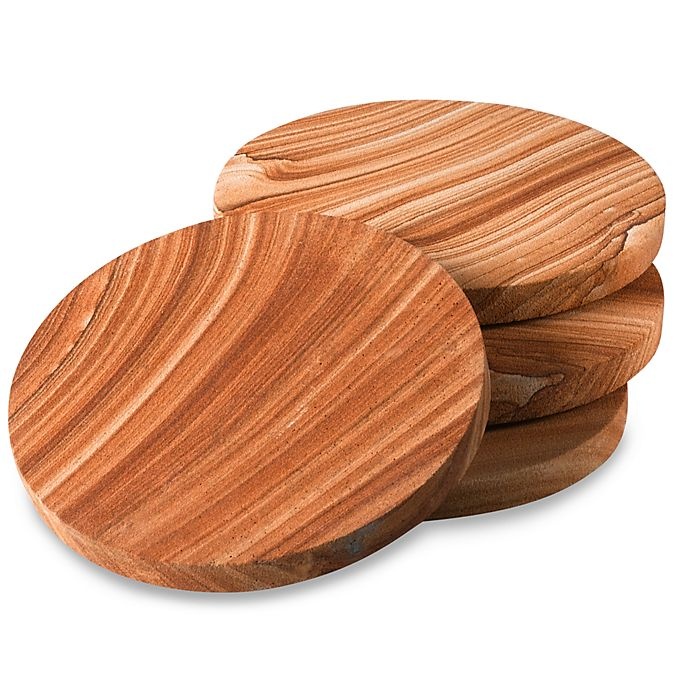 slide 1 of 1, Thirstystone Cinnabar Sandstone Coasters, 4 ct