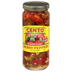Cento Hot Sliced in Oil Cherry Peppers 12 fl oz