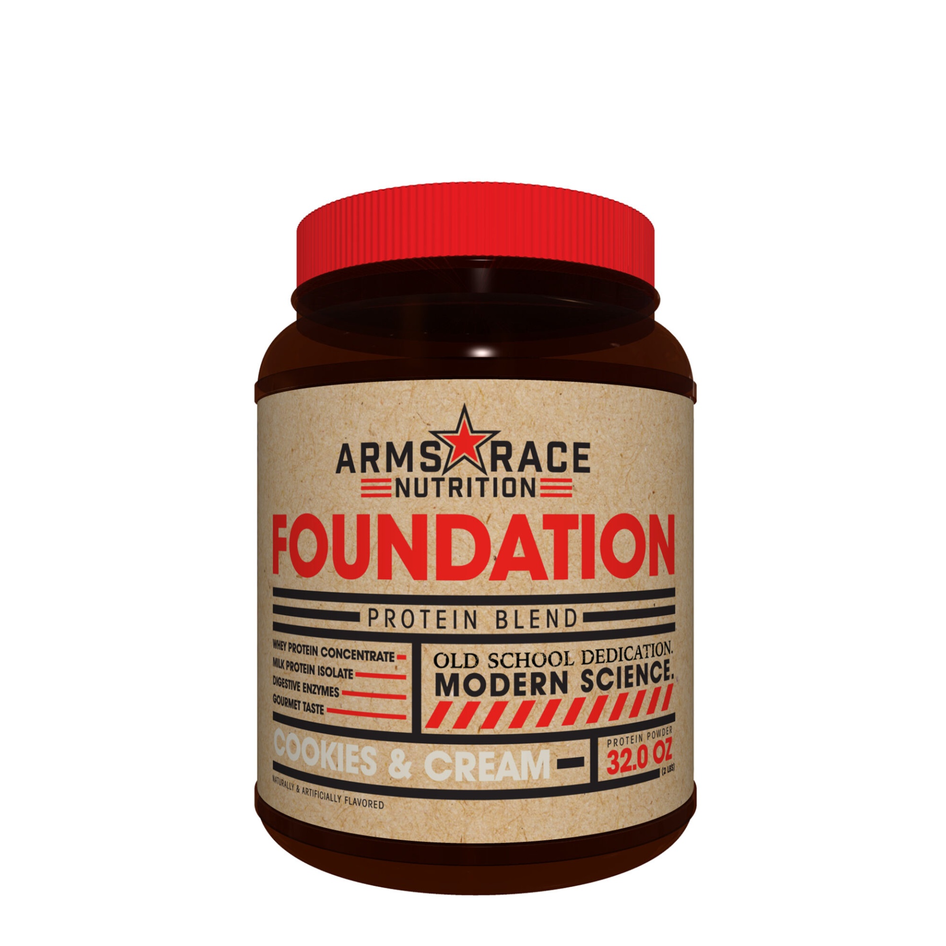 slide 1 of 1, Arms Race Nutrition Foundation Protein Blend - Cookies and Cream, 1 ct