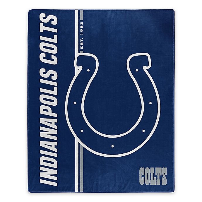 slide 1 of 1, NFL Indianapolis Colts Royal Plush Raschel Throw, 1 ct