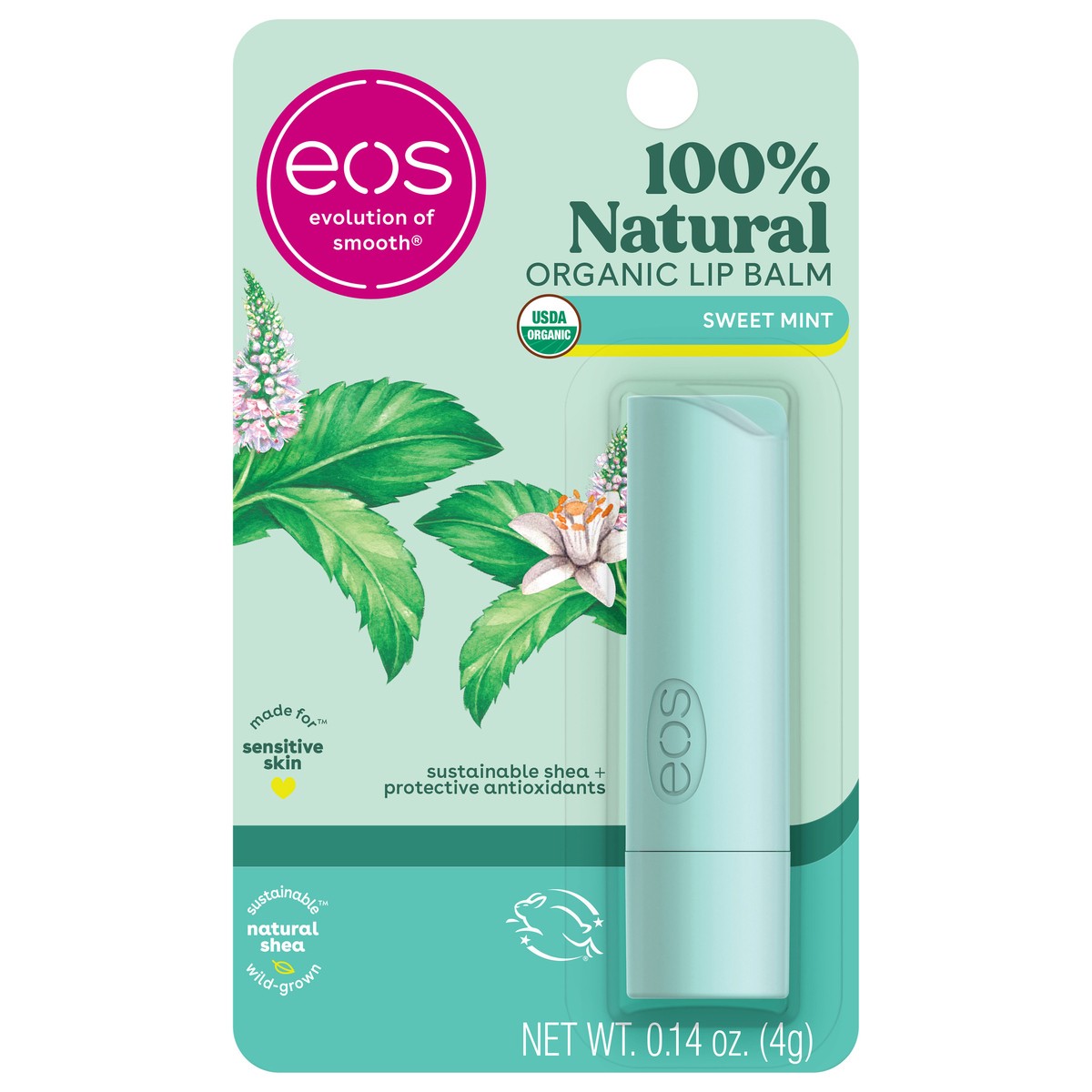 slide 6 of 8, eos Organic Sweet Mint Stick Lip Balm, 0.14 oz