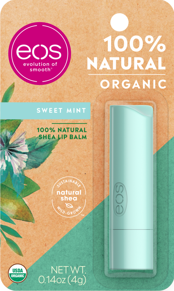 slide 1 of 1, eos Organic Sweet Mint Stick Lip Balm, 0.14 oz