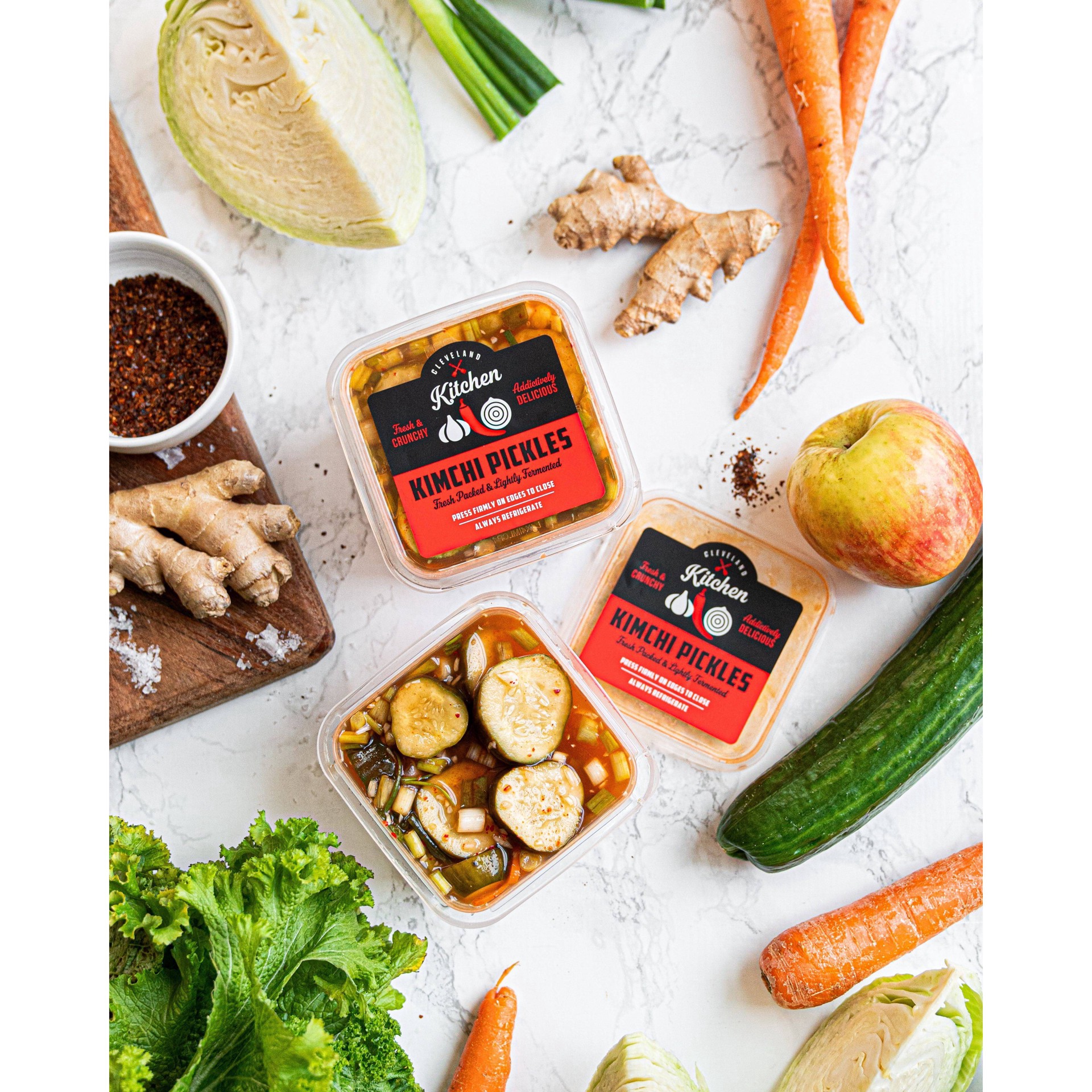 slide 3 of 7, Cleveland Kitchen Kimchi Pickle Chips 16 fl oz, 16 oz