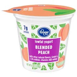 Kroger Peach Low Fat Yogurt Cup