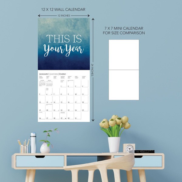 slide 3 of 5, 2025 Graphique Inspirational Monthly Wall Calendar, 12"" X 12"", Best Day Ever, January 2025 To December 2025, Cy025, 1 ct
