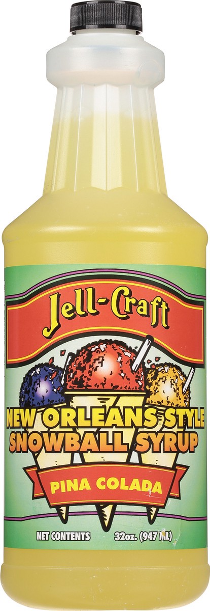 slide 3 of 9, Jell-Craft New Orleans Style Pina Colada Snowball Syrup 32 oz, 511 oz