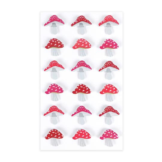 slide 1 of 5, Mushroom Stickers By Recollections, 3.875 in x 7 in