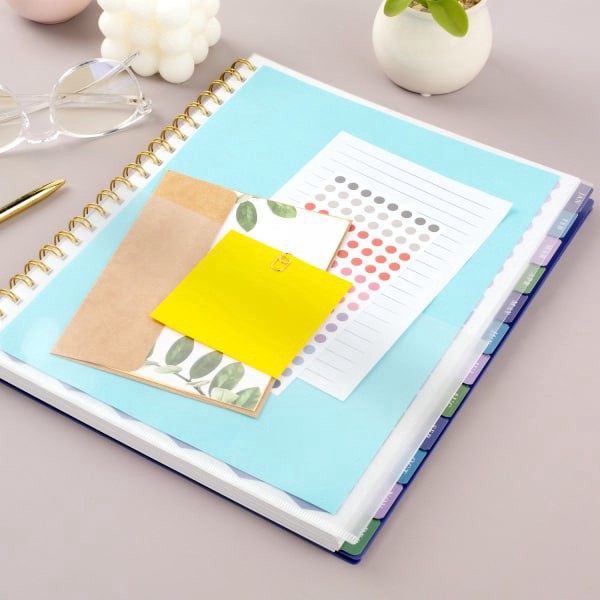 slide 5 of 9, 2025 At-A-Glance Badge Weekly/Monthly Planner, 8-1/2"" X 11"", Blue Geo, January 2025 To January 2026, 1722G-905, 1 ct