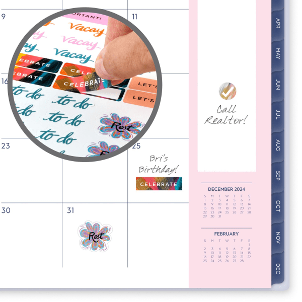 slide 9 of 9, 2025 Cambridge Ettavee Weekly/Monthly Planner, 8-1/2"" X 11"", Layered Floral, January To December, 1 ct