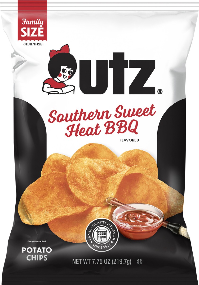 slide 2 of 12, Utz Southern Sweet Heat Flat Chips, 7.75 oz