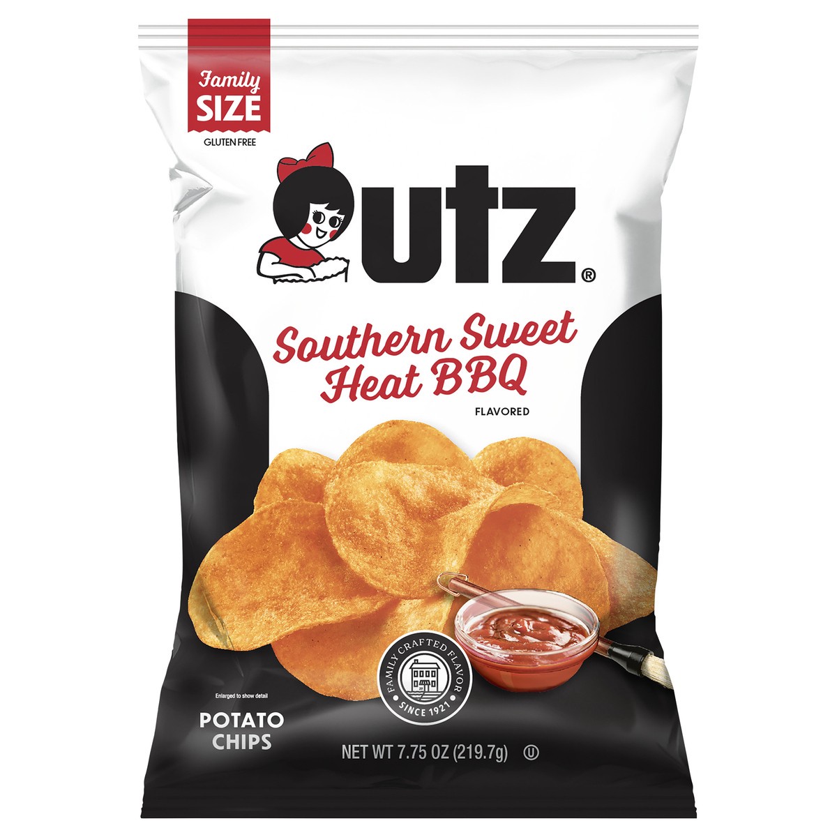 slide 1 of 12, Utz Southern Sweet Heat Flat Chips, 7.75 oz