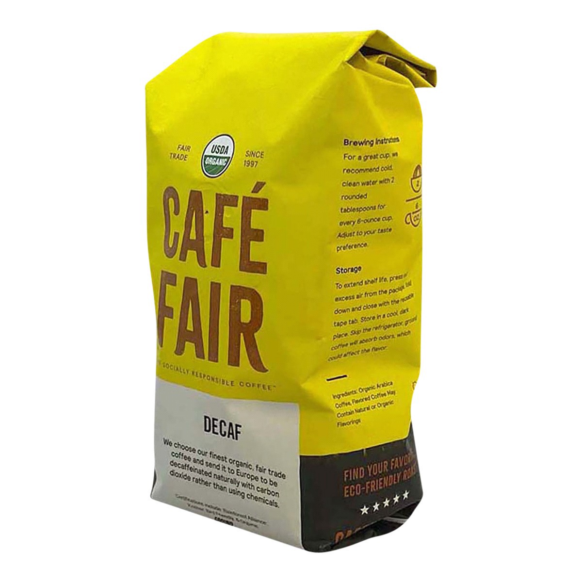 slide 5 of 9, Café Fair Decaf Gound Coffee - 12 oz, 12 oz