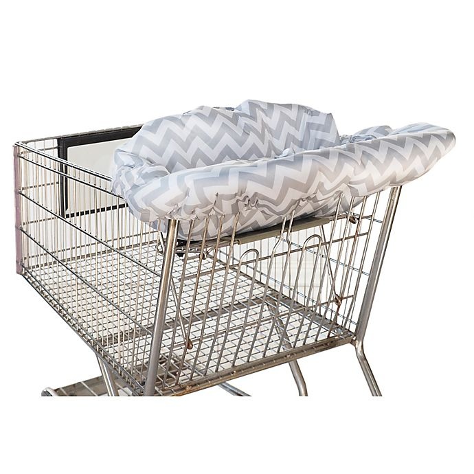 slide 1 of 1, Itzy Ritzy Ritzy Sitzy Shopping Cart and High Chair Cover - Grey Chevron, 1 ct