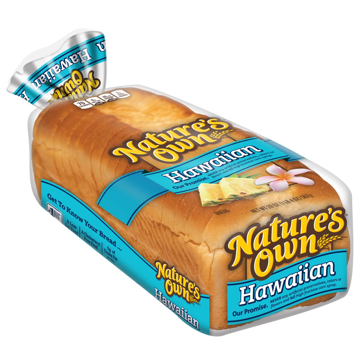 slide 4 of 8, Nature's Own Bread, Hawaiian, 20 oz