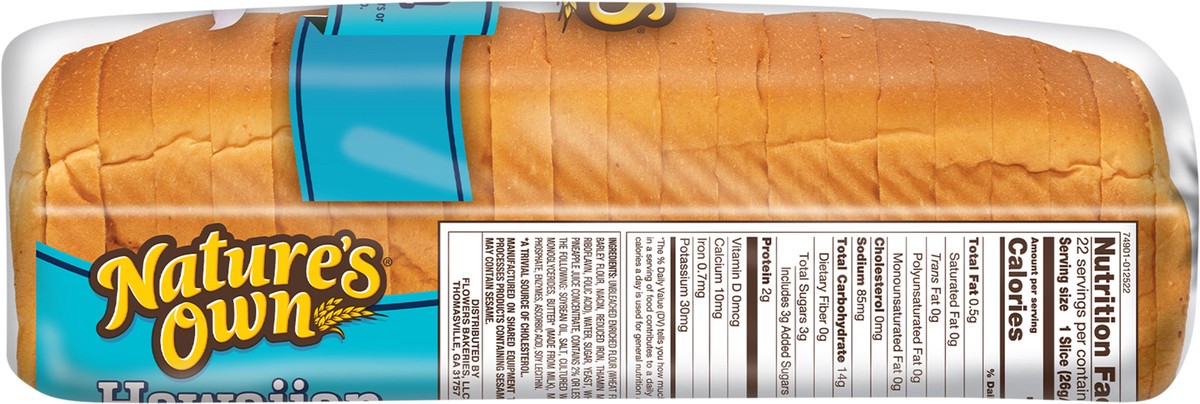 slide 2 of 8, Nature's Own Bread, Hawaiian, 20 oz