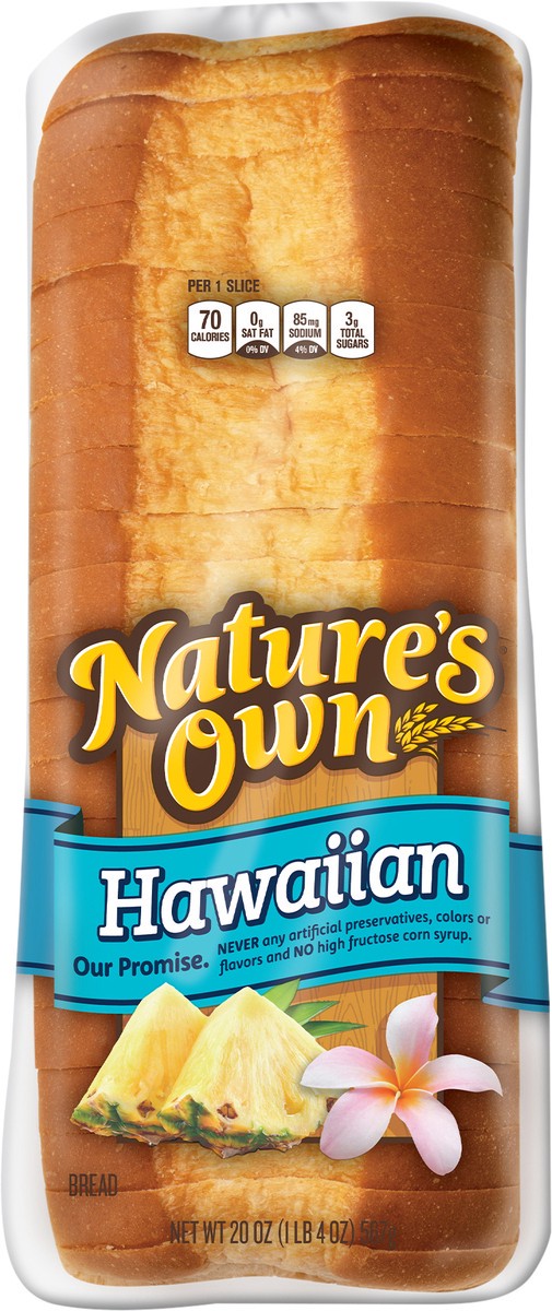 slide 5 of 8, Nature's Own Bread, Hawaiian, 20 oz