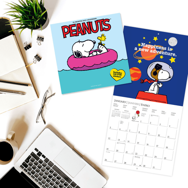 slide 4 of 5, 2025 Graphique Special Interests Monthly Wall Calendar, 12"" X 12"", Peanuts, January 2025 To December 2025, Cy173, 1 ct