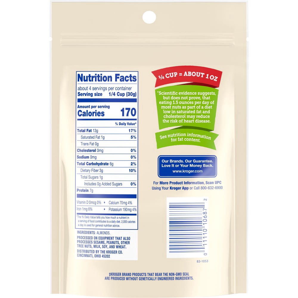 slide 2 of 2, Kroger Slivered Almonds, 4 oz