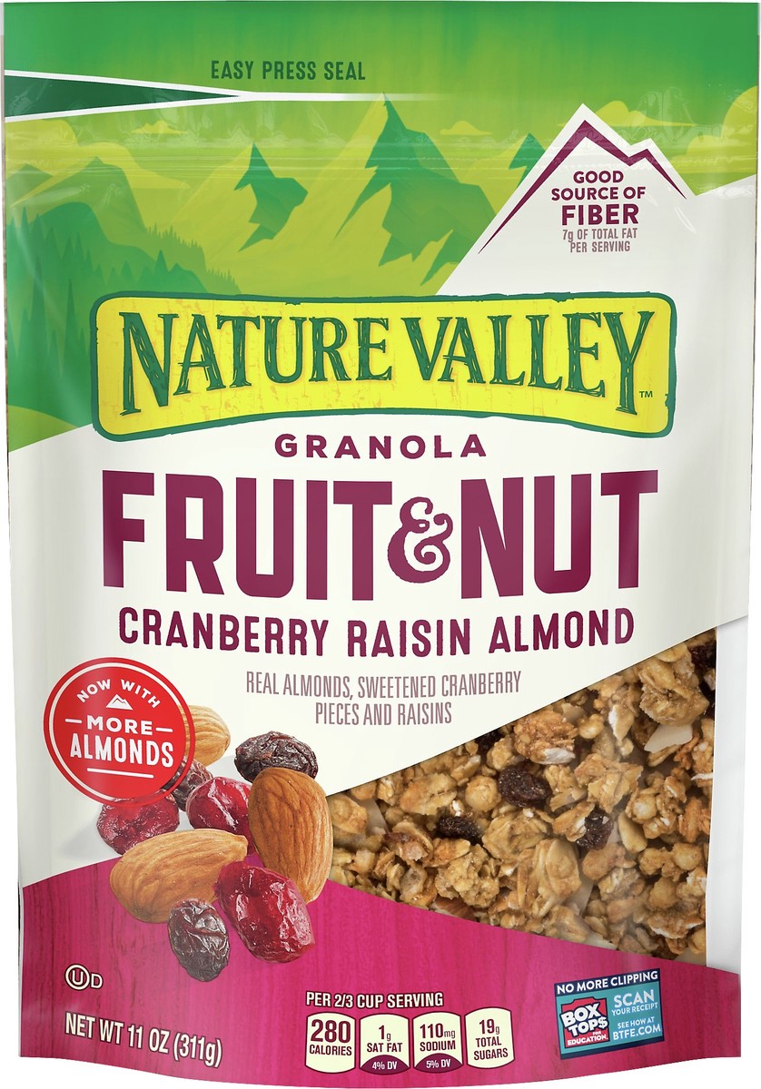 slide 3 of 9, Nature Valley Fruit & Nut Cranberry Raisin & Almond Granola 11 oz, 11 oz