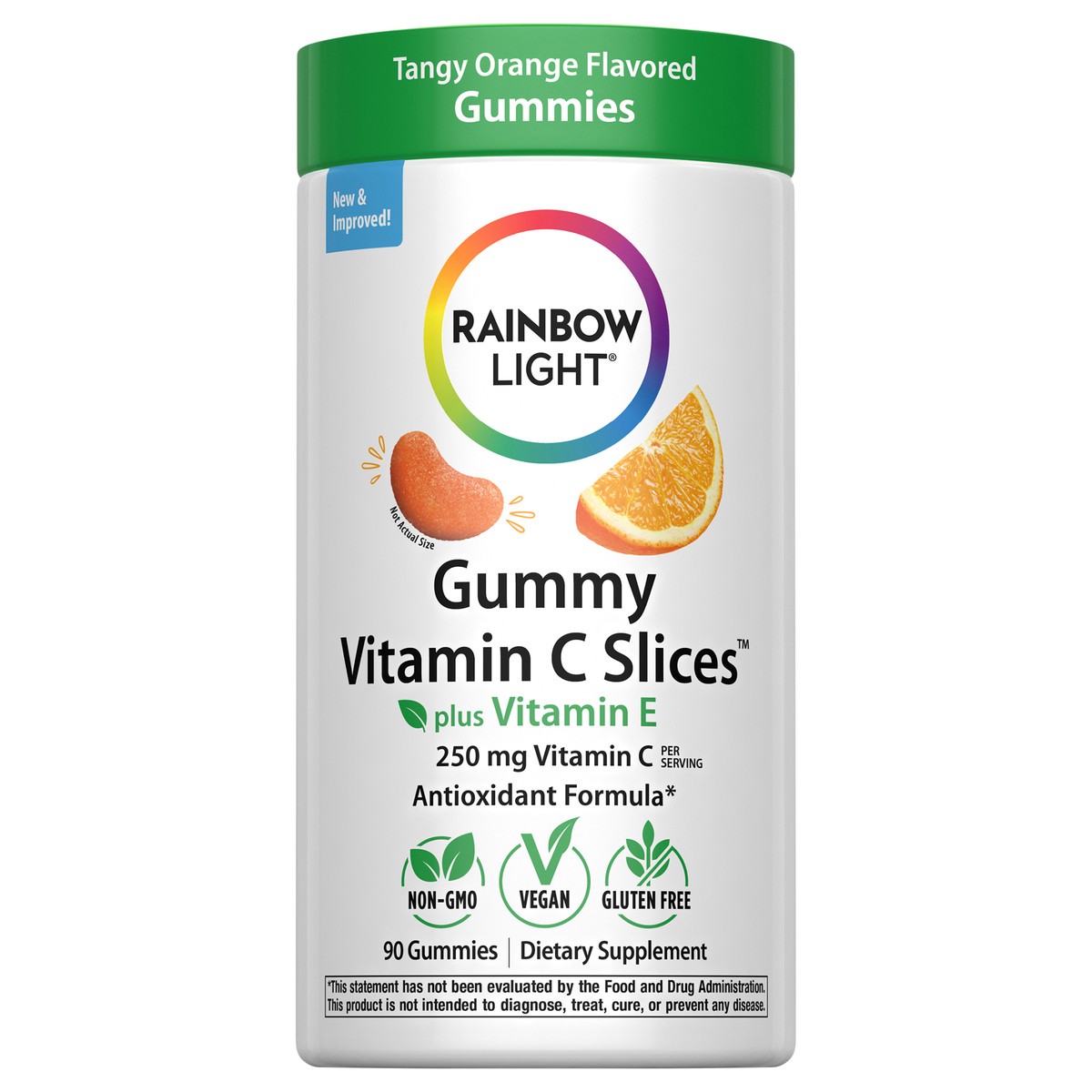 slide 1 of 6, Rainbow Light Citrus Flavored Vitamin C 90 ea, 90 ct