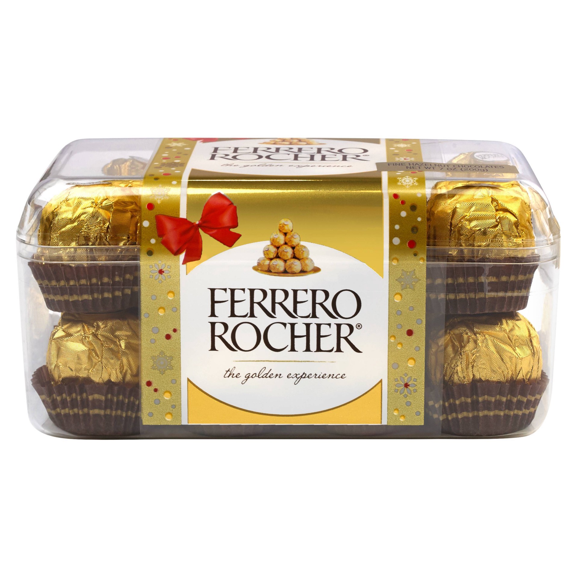 slide 1 of 7, Ferrero Rocher Christmas Ferrero Rocher Gift Box, 7 oz; 18 ct