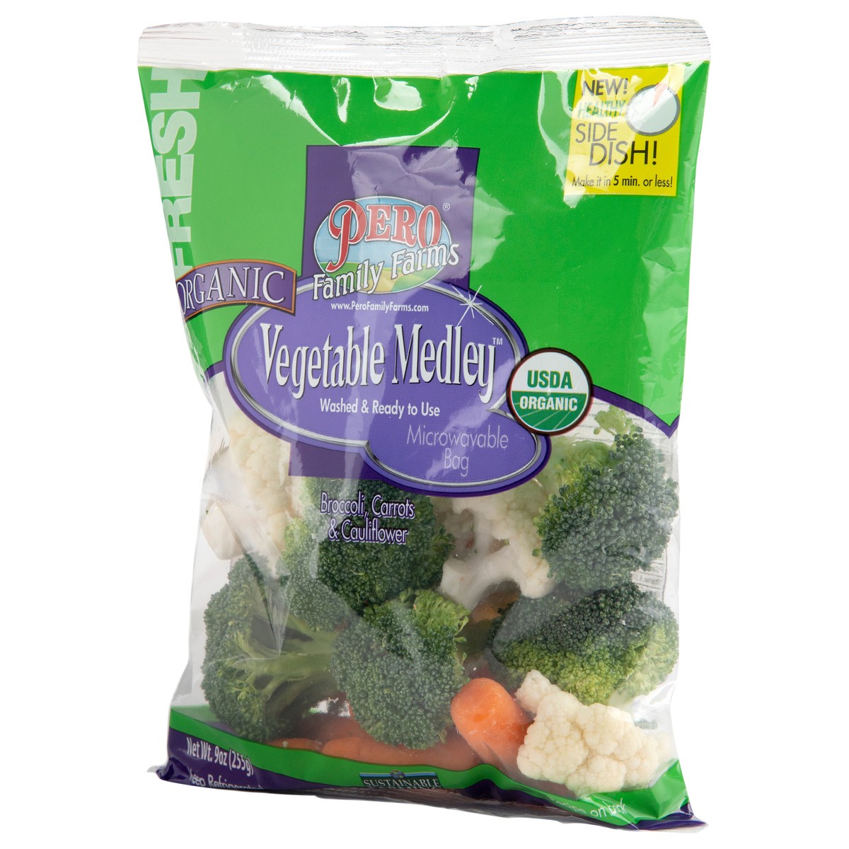 slide 11 of 13, Pero Family Farms 9oz Organic Vegetable Medley, 9 oz