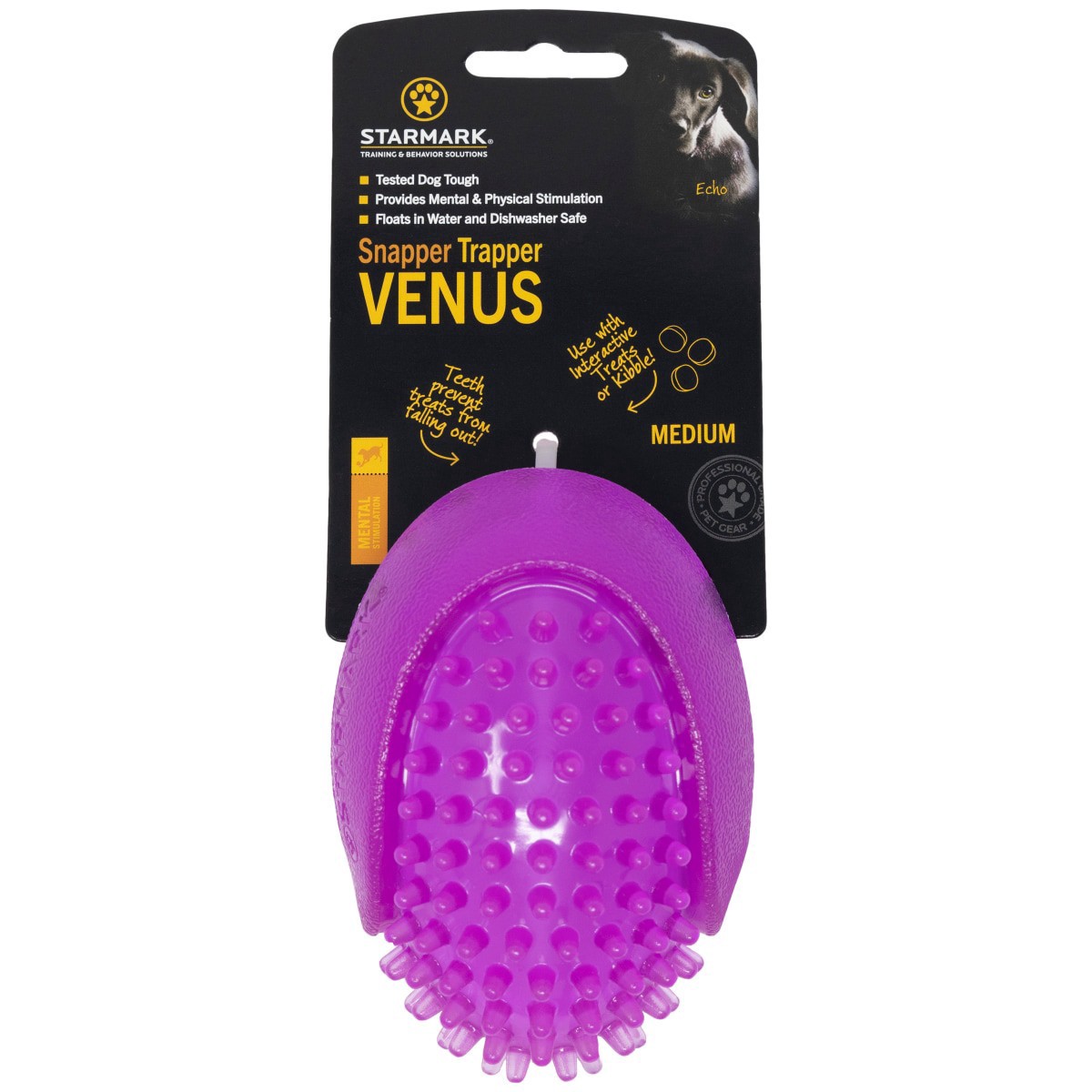 slide 1 of 5, Starmark Snapper Trapper Venus Dog Toy, X-Small, 1 ct