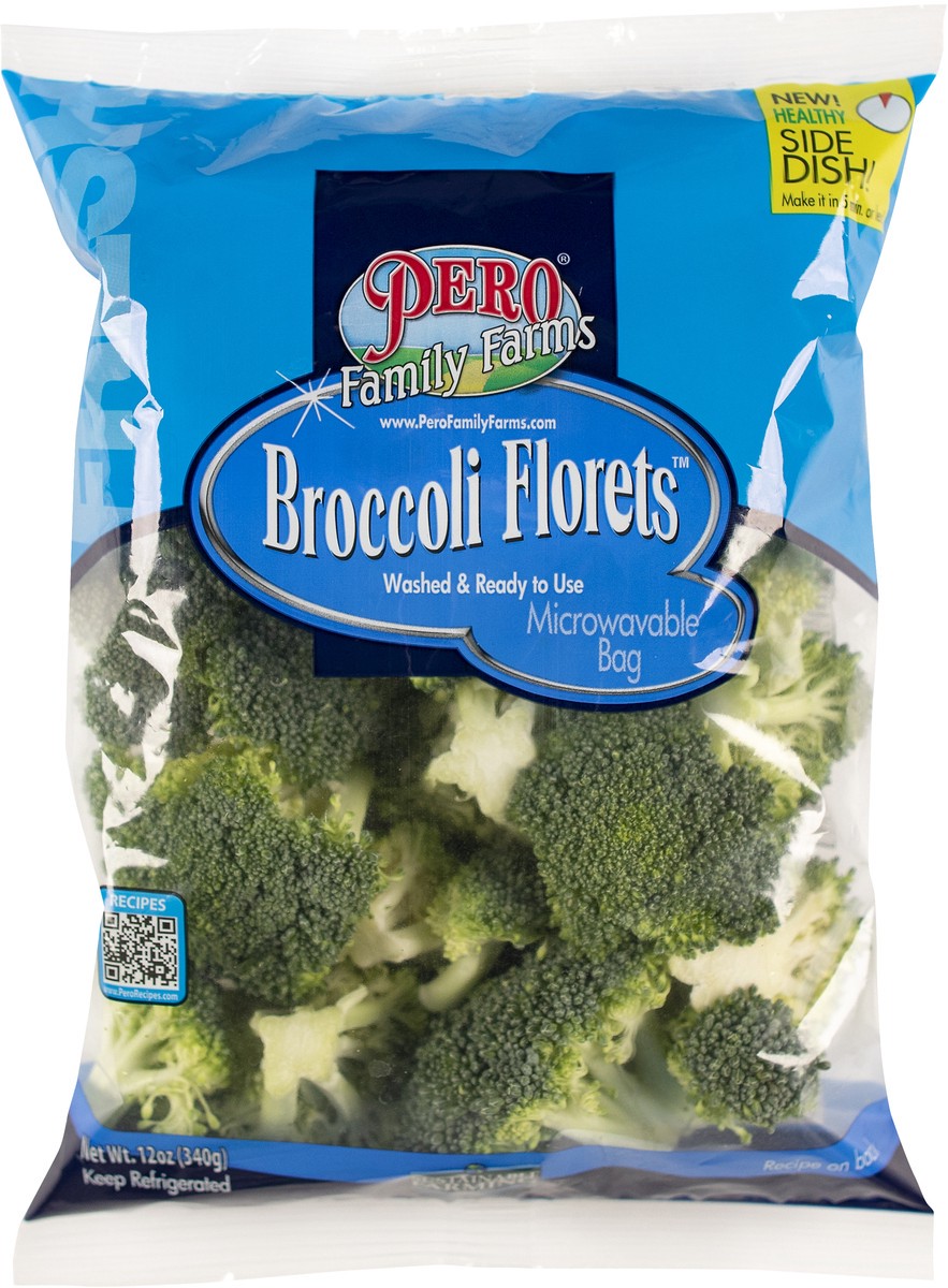 slide 2 of 13, Pero Family Farms Broccoli Florets 12 oz, 12 oz