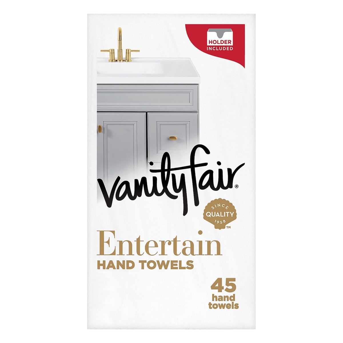 slide 1 of 5, Vanity Fair Impressions Hand Towels, 45 ct