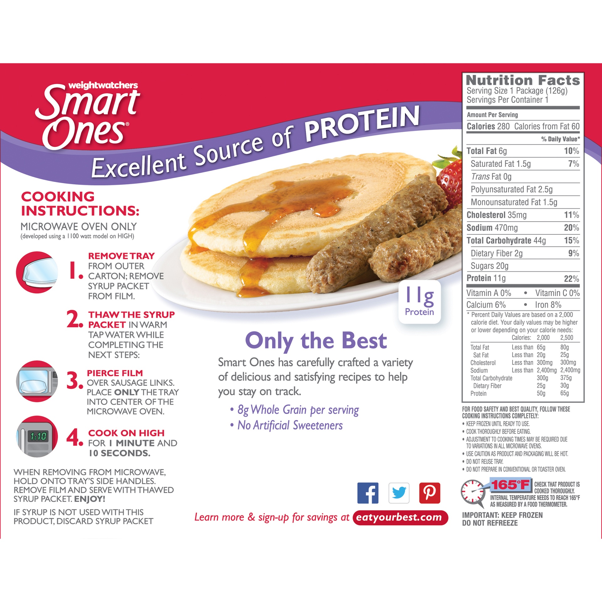 Weight Watchers Smart Ones Smart Beginnings Pancakes With Turkey Sausage Oz Shipt