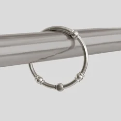 Maytex Mills Luminex Charleston Aluminum Shower Curtain Rings - Nickel