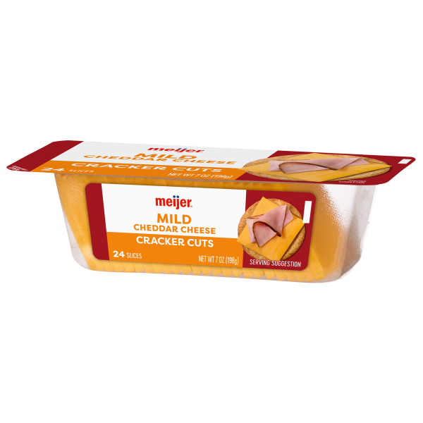 slide 13 of 13, Meijer Mild Cheddar Cracker Cut Slices - 7 oz, 7 oz