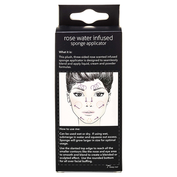 slide 4 of 5, Studio M Rose Water Infused Sponge Applicator, 1 ct