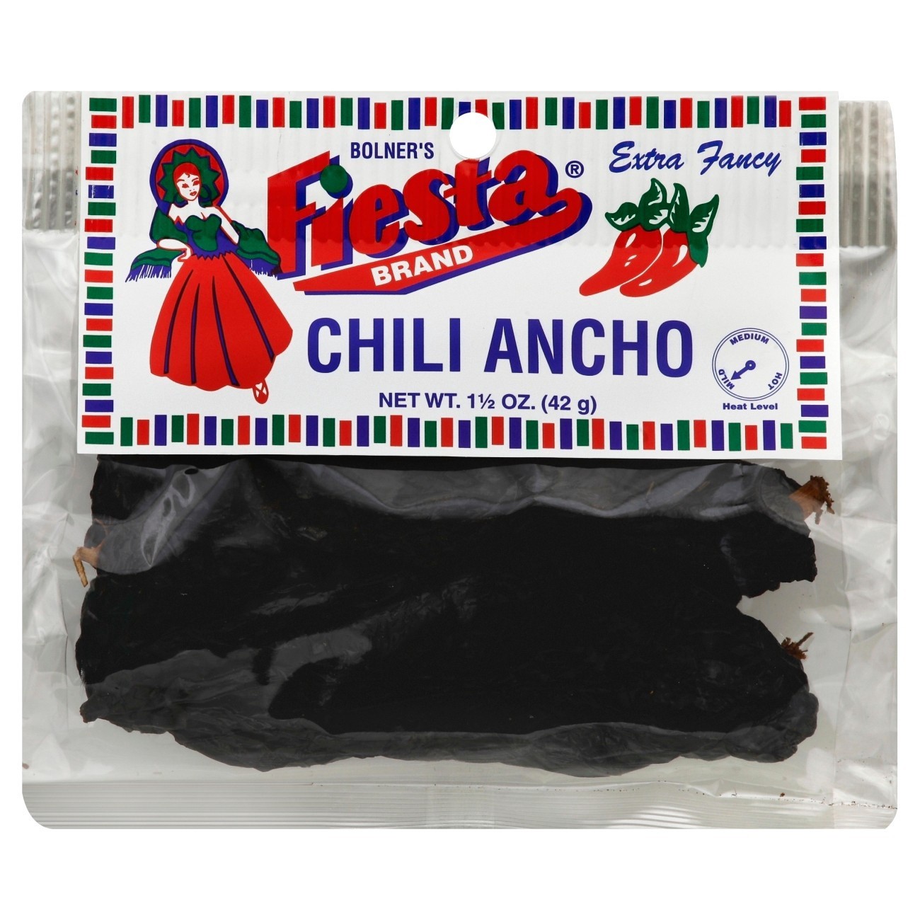 slide 1 of 4, Fiesta Bolner's Fiesta Brand Chili Ancho (Dried Chili Pods) Bag, 1 ct