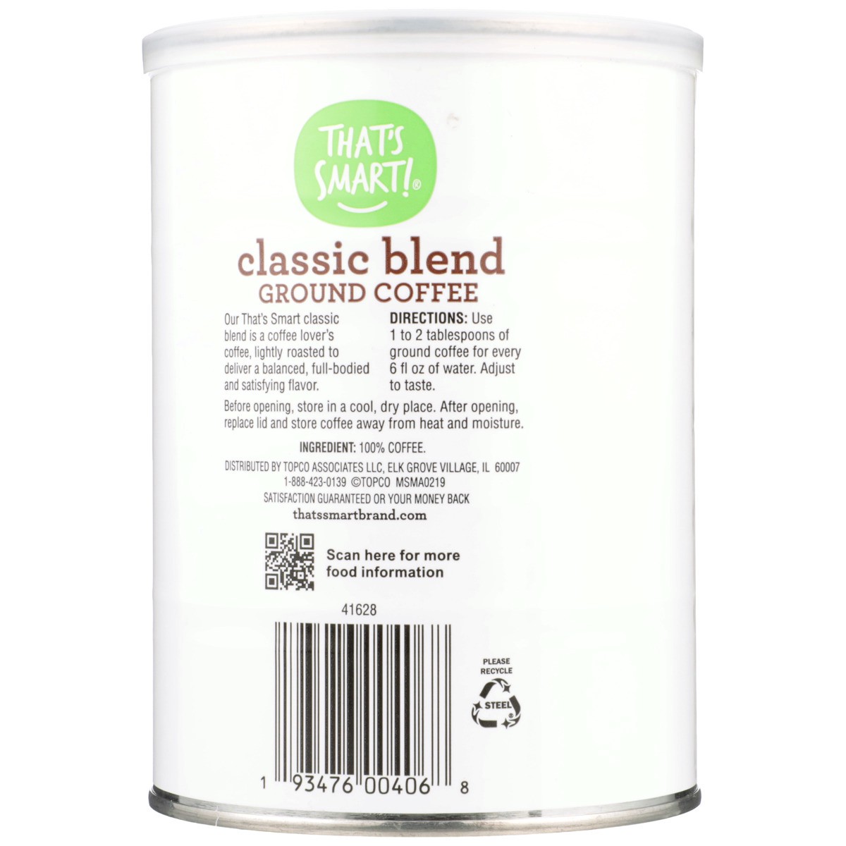 slide 6 of 12, That's Smart! Light Roast Classic Blend 100% Ground Coffee, 10.3 oz