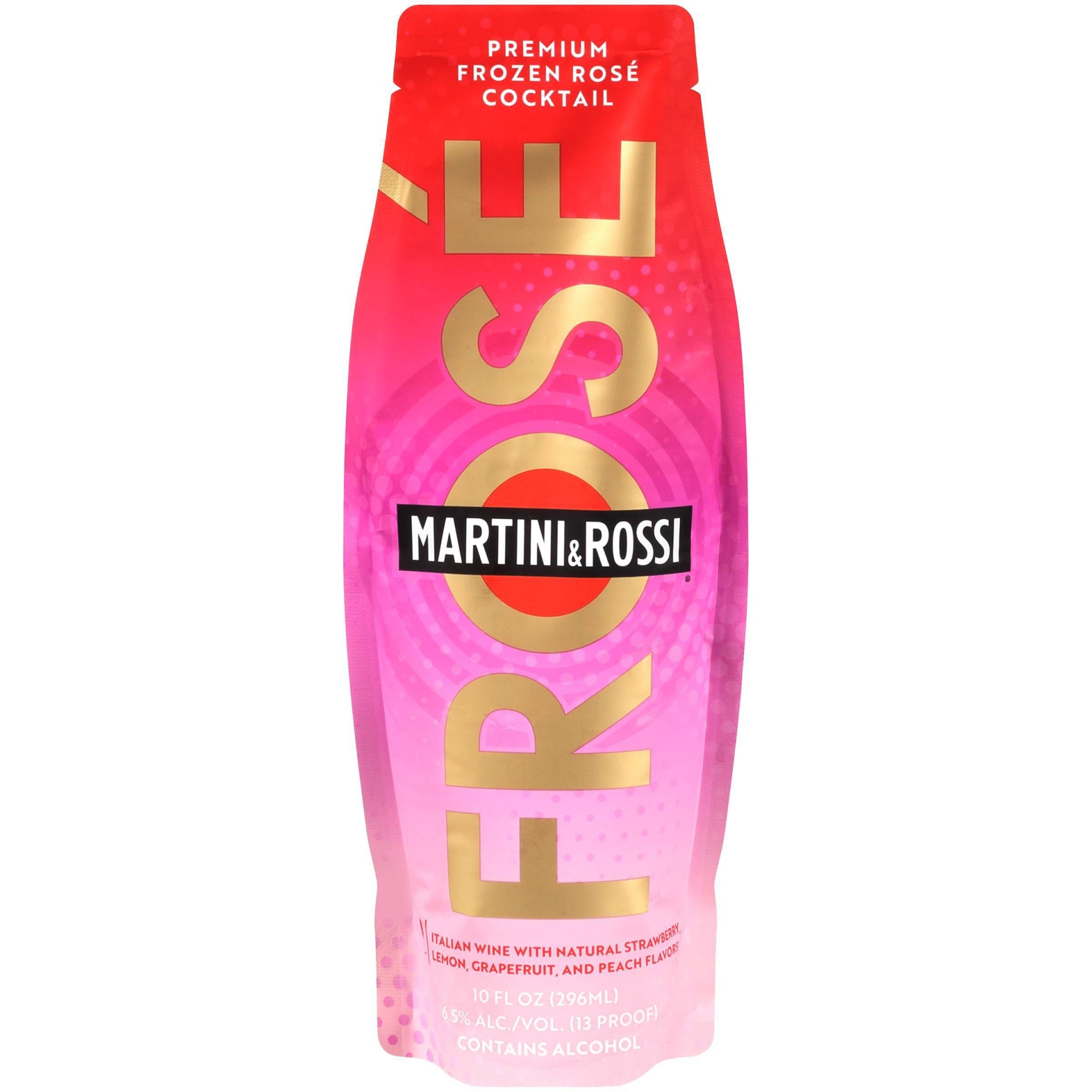 slide 1 of 1, Martini & Rossi Frose Premium Frozen Rose Cocktail Pouch, 10 fl oz